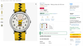 Timex x Peanuts — Reloj unisex de 38mm por $850 en Amazon