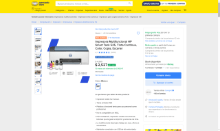 Impresora HP Smart Tank 525 por $2,095 | Mercado Libre (OXXO)