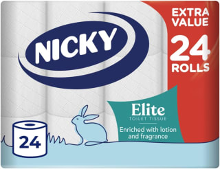 Nicky Elite 24 Rolls Toilet Tissue, 3-Ply for £6.10 at Amazon