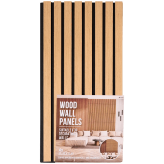 Panneaux muraux en bois (4 pièces, 60 x 30 cm) pour 9,97€ chez Action