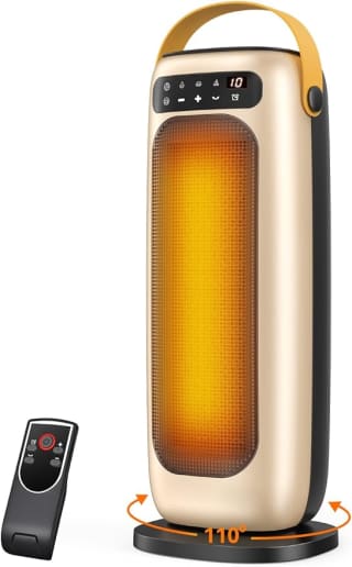 Calefactor Ceramico Electrico, 4 Modos con Control Remoto por 37.99€