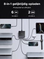 UGREEN 200W 8-Poorts GaN Desktop Snellader voor €53,16 bij UGREEN