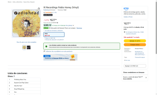 Álbum Vinil Radiohead Pablo Honey 180g por $627 | Oferta Amazon
