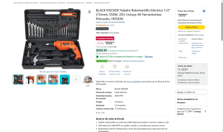 Rotomartillo Eléctrico 1/2" 550W por $922 | Amazon (Prime)