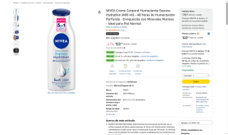 Crema NIVEA Express Hydration 400ml por $60 | Oferta Amazon