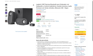 Sistema de Bocinas Logitech Z407 2.1 80W RMS por $1,799 | Amazon