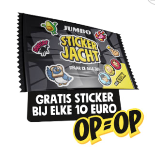 Stickerjacht met STUK bij Jumbo