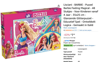 Lisciani Barbie Puzzel M-Plus 48 - Magisch Gevoel voor €1,99 bij Amazon