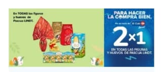 2×1 Acumulación Figuras y Huevos Lindt en Carrefour.