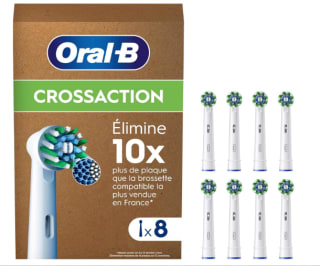 Lot de 8 brossettes de rechange Oral-B Pro CrossAction à 17,99€