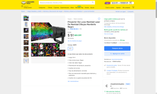 Proyector Luces Navideñas 15m por $51 | Mercado Libre