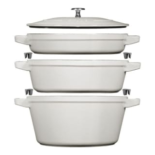 Set de trois pièces en fonte classique Truffe blanche à 199,50€