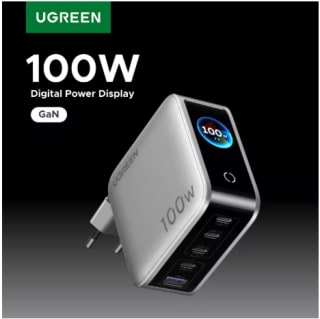 Cargador UGREEN 100W GaN con Pantalla Inteligente por $716 en AliExpress
