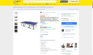 Mesa de Ping Pong Plegable Centurfit por $4,999 | Oferta Mercado Libre