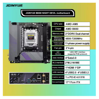 JGINYUE AM5 B650i Night Devil por 82,76€