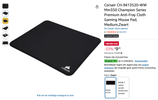 Corsair MM350 Champion Series muismat (320x270mm) nu voor €9,99