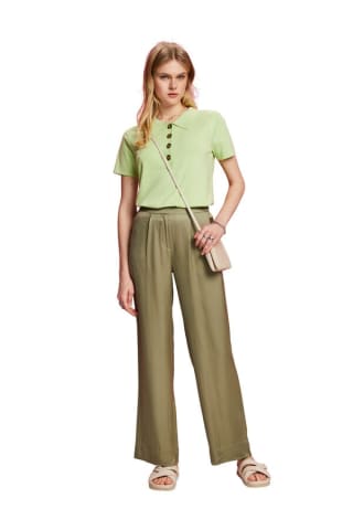 Pantalón ancho satinado viscosa para Mujer Esprit por 11.99€