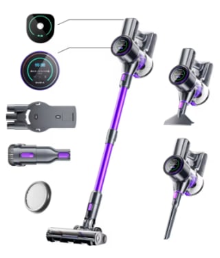 SmartAI P40-Upgrade 5-in-1 Draadloze Steelstofzuiger voor €97,61