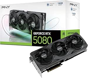 PNY Tarjeta gráfica GEFORCE RTX 5080 16GB Triple Ventilador DLSS 4 por 1.049€