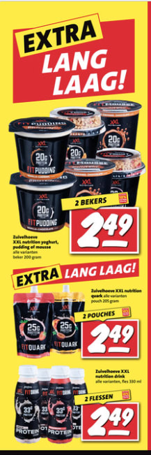 Diverse Xxl nutrition producten voor €2,49 bij Nettorama