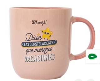 Taza Mr Wonderful: Dicen las constelaciones que merezco vacaciones por 6,95€