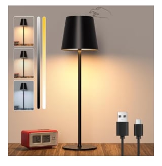 Lámpara LED de mesita de noche en color negro por 9.95€