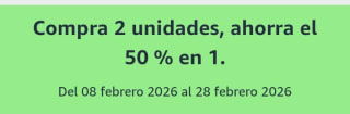 -50% de Descuento en la Segunda Unidad en Amazon.