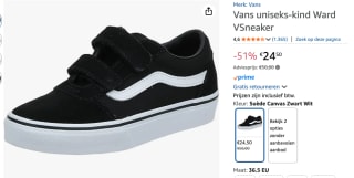 Vans Kinder sneakers voor €24,50 bij Amazon