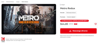 Metro Redux para Nintendo Switch por $45 en Nintendo