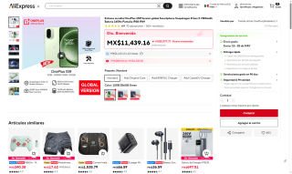 OnePlus 15R 165Hz por $8,703 | AliExpress