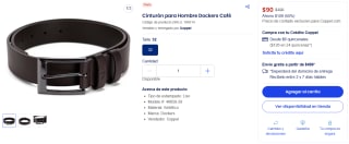 Cinturón Dockers Café $90 | Oferta Coppel