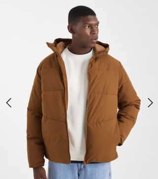 Chaqueta tostado acolchada capucha Jack Jones por 16.06€