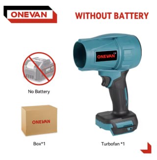 ONEVAN Ventilador Turbo Eléctrico Sin Escobillas 2000W 200M/S Makita Pin por 19.45€