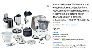 Bosch MUM5XL74 keukenmachine voor €399,99 bij Amazon