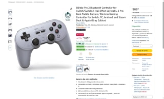 Control 8Bitdo Pro 2 Bluetooth Edición Gris por $586 | Oferta Amazon