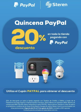 Cupón Steren: 20% de descuento con PayPal
