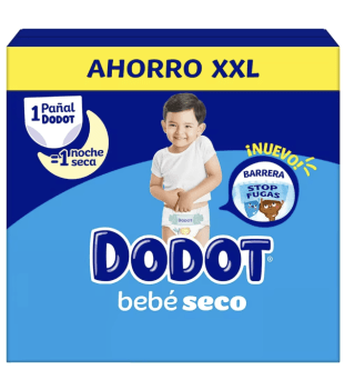 Pañales Dodot Bebé Seco Pack Ahorro Tallas 3 a 6 por 27,96€