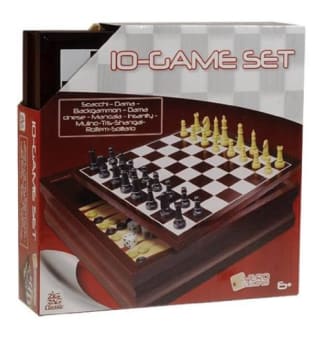 Estuche 10 juegos de madera - juego de mesa por 11.99€