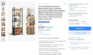 Estante 5 Niveles con Cajón por $932 | Mercado Libre