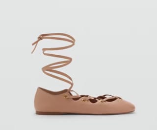 Bailarina piel tiras cruzadas por 9.99€