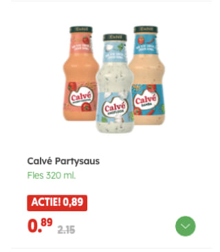Calvé Partysaus voor €0,89 bij de Dekamarkt