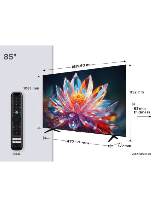 TCL 85T6C-UK (2025) 85in QLED 4K TV for £719 at John Lewis