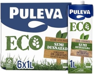 Puleva ECO - Leche Ecológica Semidesnatada BIO (pack 6 x 1L) por 4,27€ en Amazon