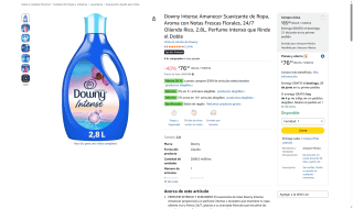 Downy Intense Amanecer 2.8L por $51 | Oferta Amazon