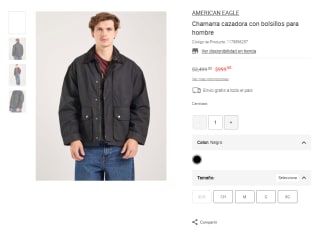 Chamarra Cazadora por $1,000 | Oferta Liverpool