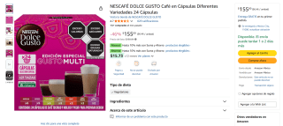 Nescafé Dolce Gusto 24 Cápsulas por $155 | Oferta Amazon