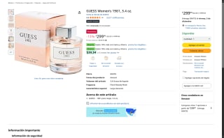 Perfume GUESS Women's 1981 3.4oz por $299 | Oferta Amazon