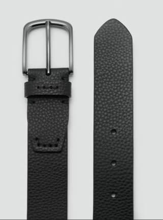 Mango Outlet Cinturón Piel Abatanada Negro por 8,99€