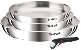 Lot de 3 poêles et 1 poignée amovible Tefal Ingenio Serenity L828SB04 à 59,99€