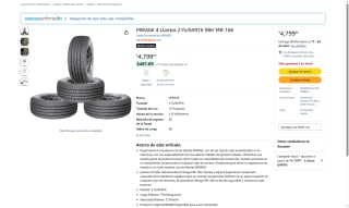 Llantas MIRAGE MR-166 215/65R16 por $4,799 | Amazon